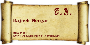 Bajnok Morgan névjegykártya